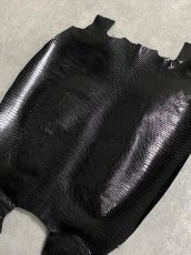 画像5: リザード　トカゲ革　ブラック　31cm　エキゾチックレザー (5)