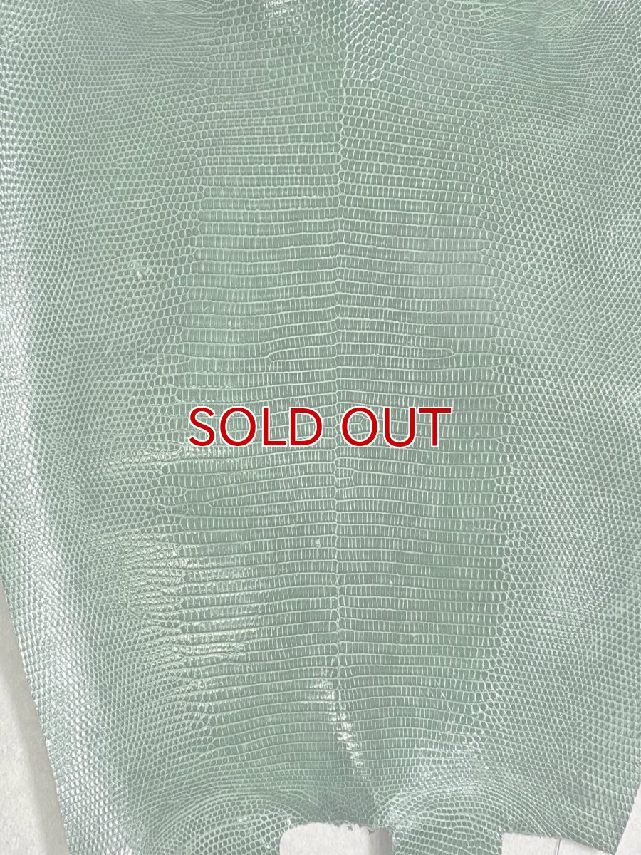 画像2: sale価格　リザード　トカゲ革　グリーン　34cm　エキゾチックレザー (2)