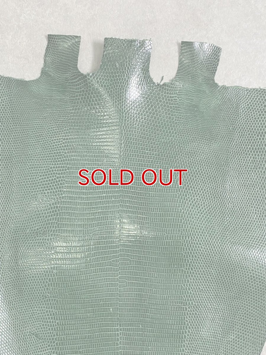 画像3: sale価格　リザード　トカゲ革　グリーン　34cm　エキゾチックレザー (3)