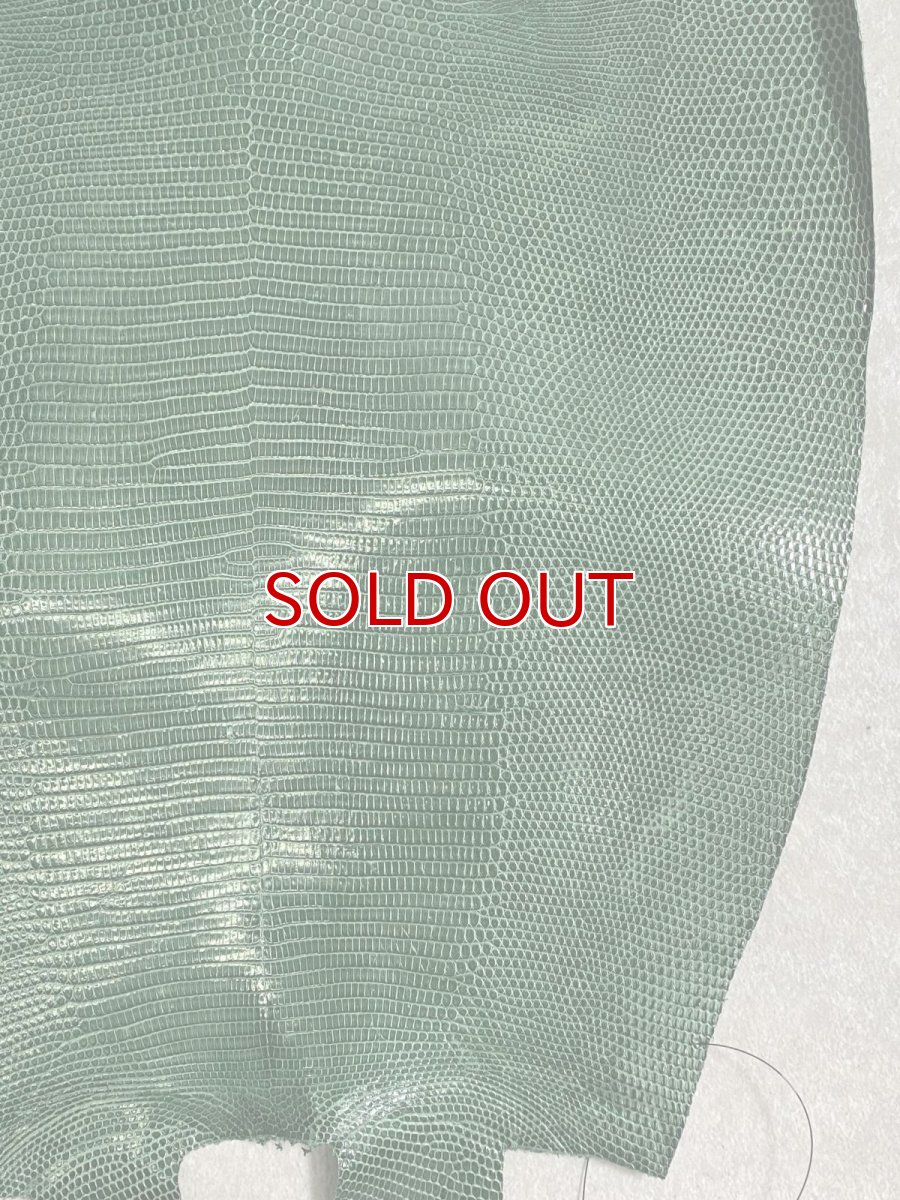 画像5: sale価格　リザード　トカゲ革　グリーン　34cm　エキゾチックレザー (5)