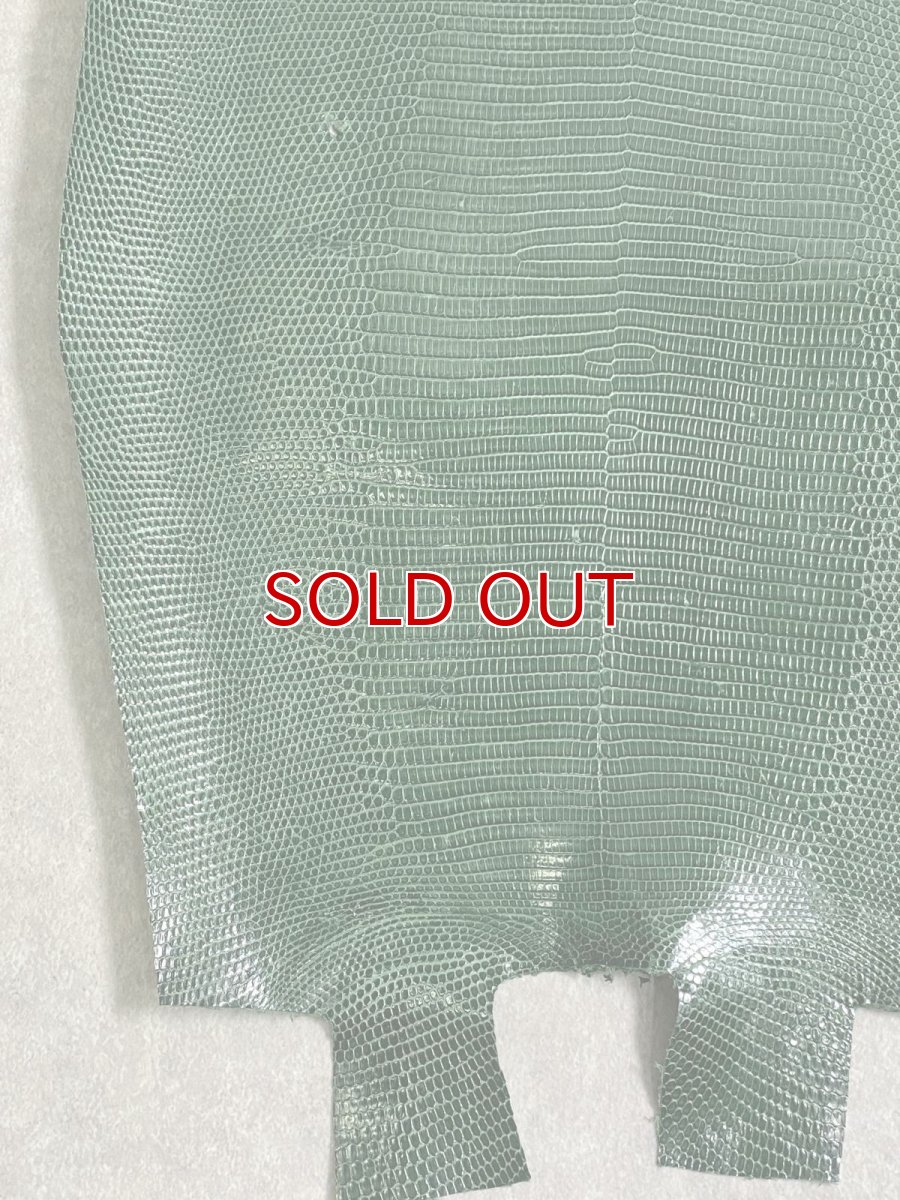 画像11: sale価格　リザード　トカゲ革　グリーン　34cm　エキゾチックレザー (11)