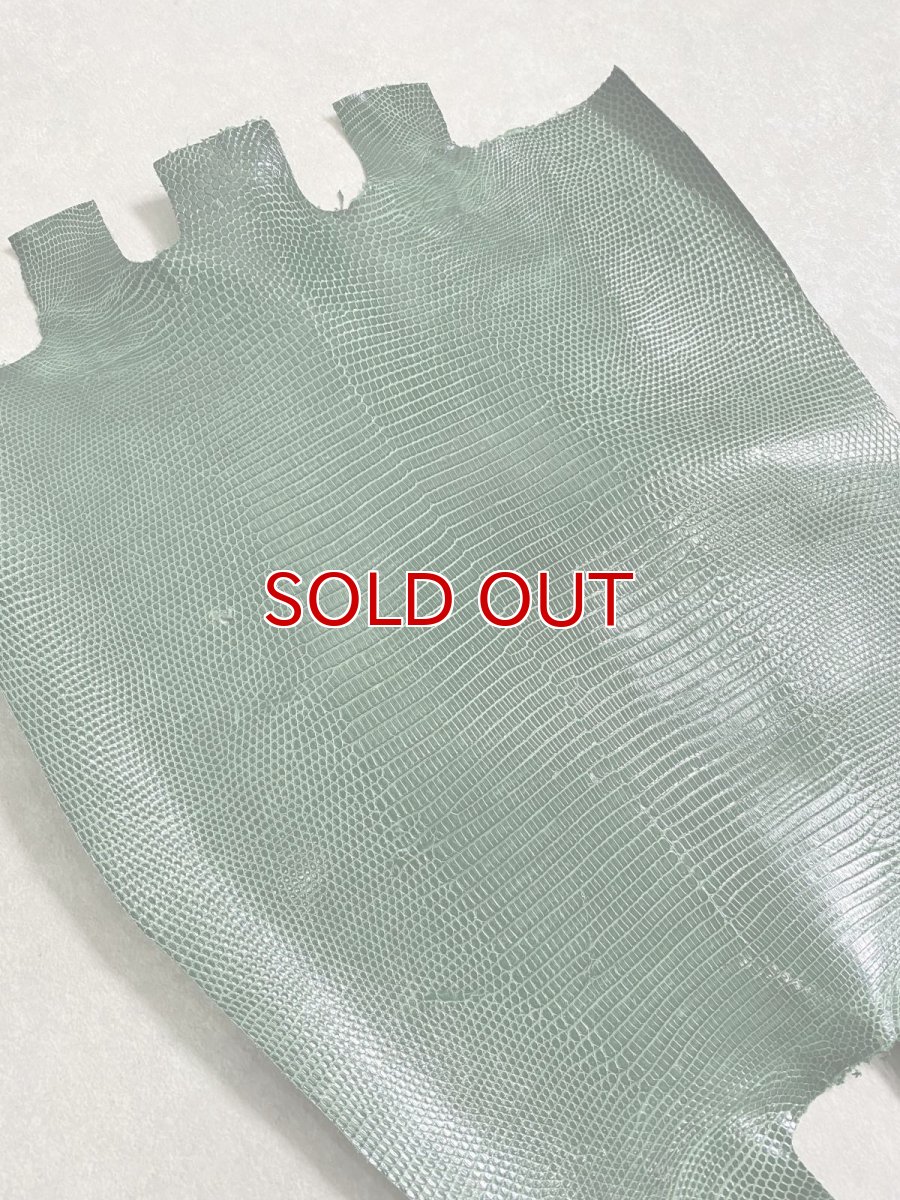 画像6: sale価格　リザード　トカゲ革　グリーン　34cm　エキゾチックレザー (6)