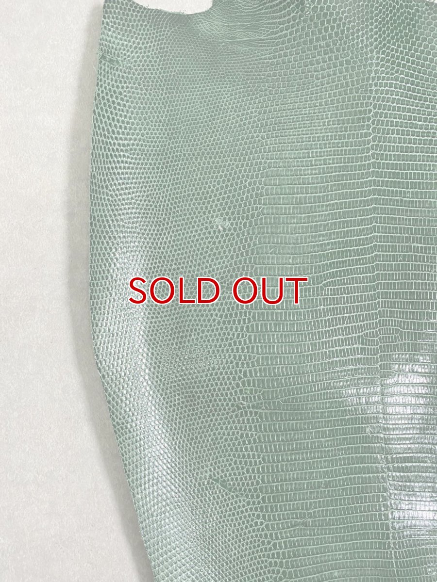 画像8: sale価格　リザード　トカゲ革　グリーン　34cm　エキゾチックレザー (8)