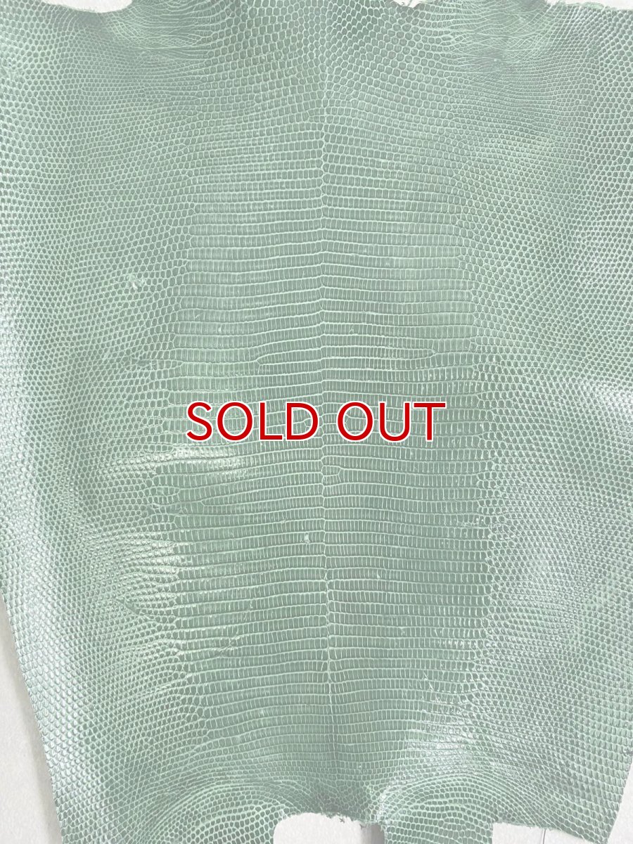 画像9: sale価格　リザード　トカゲ革　グリーン　34cm　エキゾチックレザー (9)