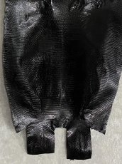 画像5: リザード　トカゲ革　ブラック　30cm　エキゾチックレザー (5)