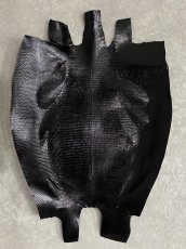 画像1: リザード　トカゲ革　ブラック　30cm　エキゾチックレザー (1)
