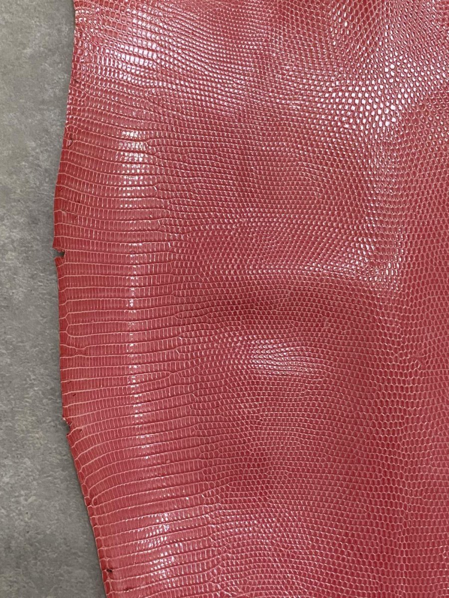 画像4: リザード ピンク  23cm トカゲ革 爬虫類 エキゾチックレザー (4)