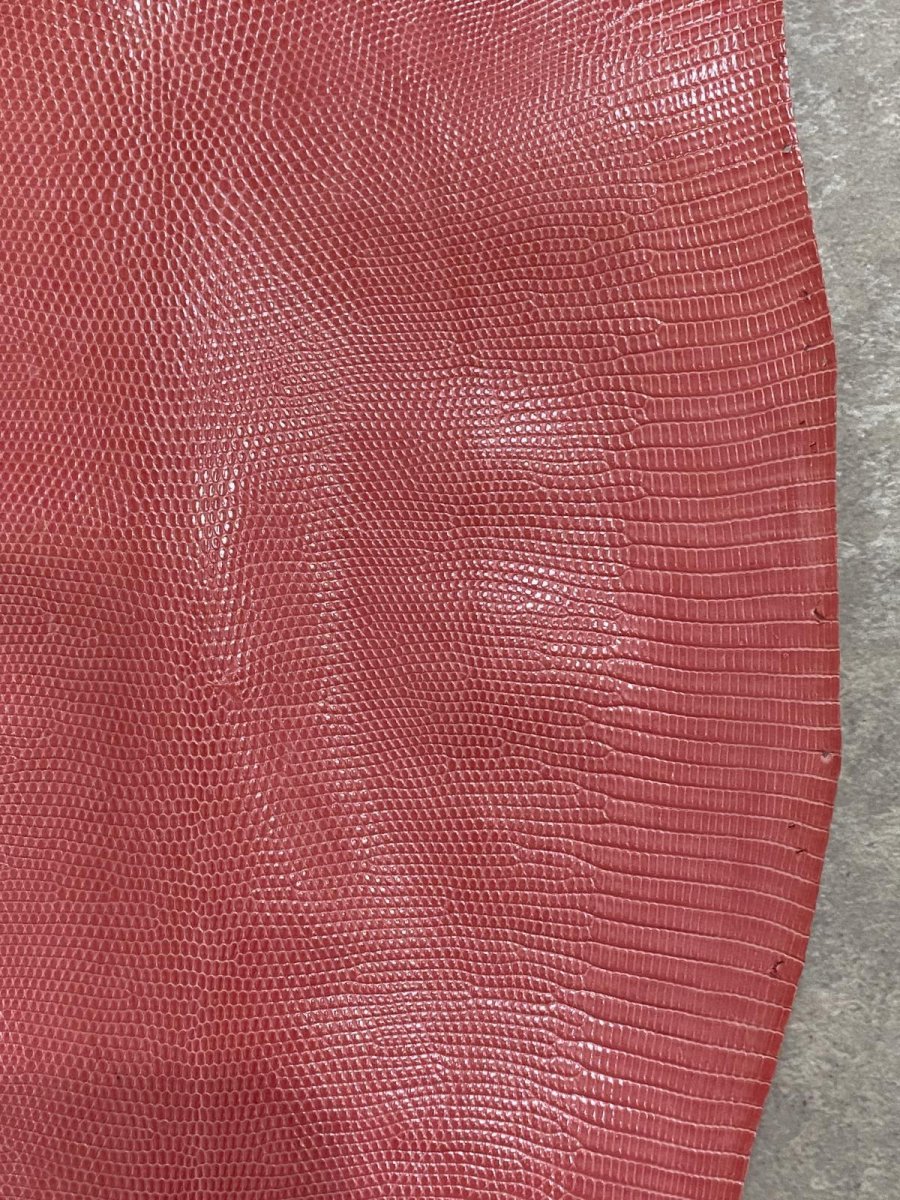 画像5: リザード ピンク  23cm トカゲ革 爬虫類 エキゾチックレザー (5)