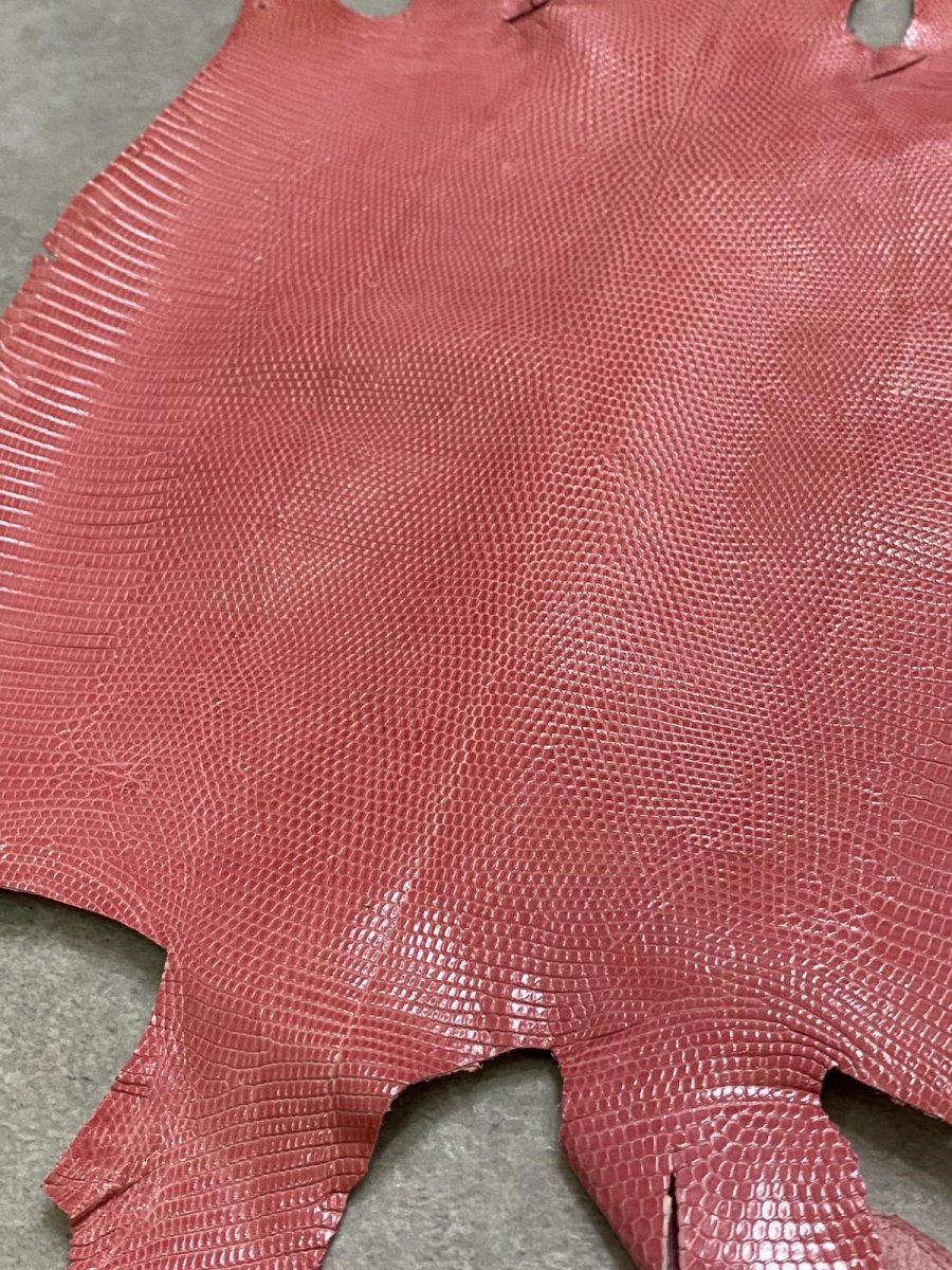 画像6: リザード ピンク  23cm トカゲ革 爬虫類 エキゾチックレザー (6)