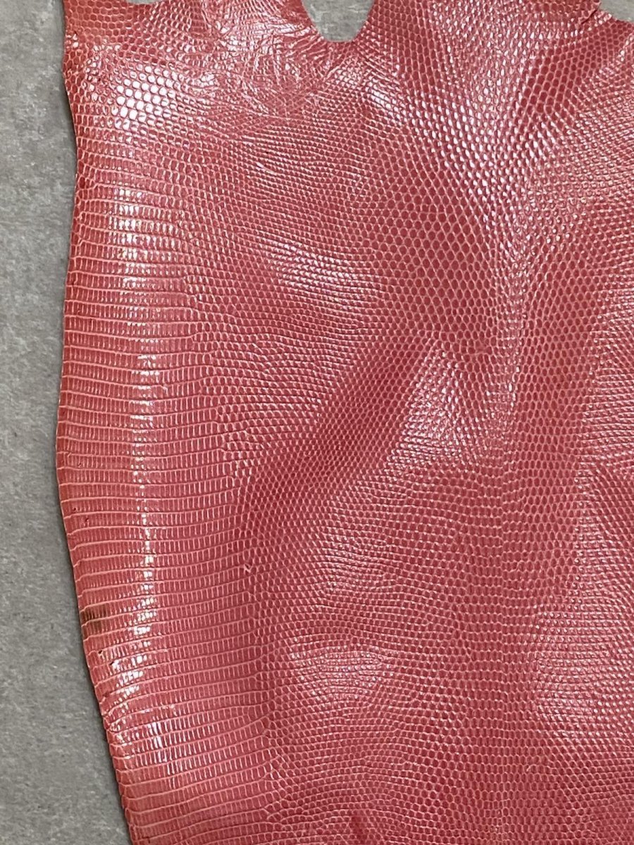 画像6: リザード ピンク  24cm トカゲ革 爬虫類 エキゾチックレザー (6)