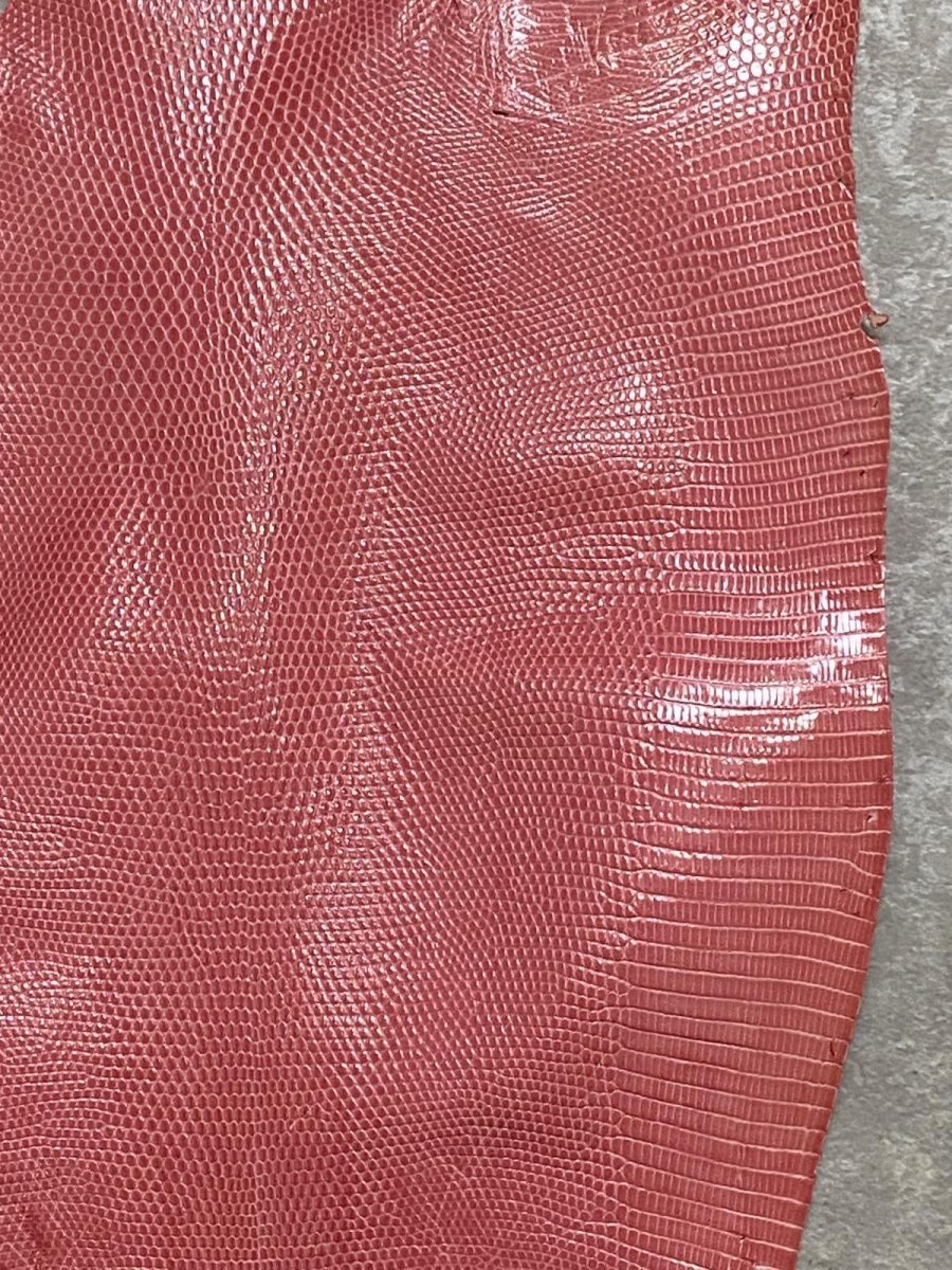 画像7: リザード ピンク  24cm トカゲ革 爬虫類 エキゾチックレザー (7)