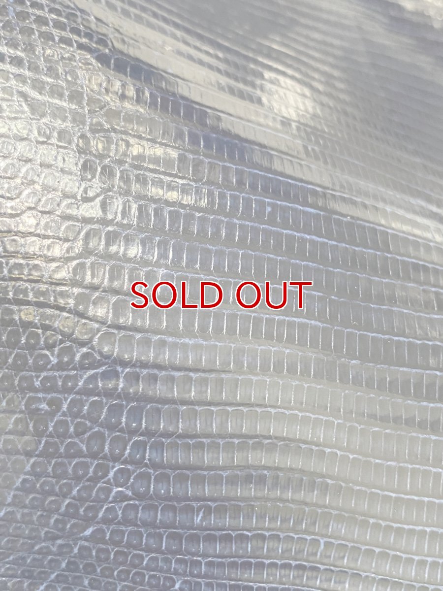 画像9: リザード　トカゲ革　ネイビー　29cm　エキゾチックレザー (9)