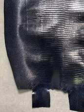画像4: リザード　トカゲ革　ネイビー　29cm　エキゾチックレザー (4)