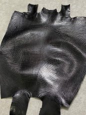 画像6: リザード　トカゲ革　ブラック　31cm　エキゾチックレザー (6)