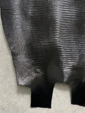 画像7: リザード　トカゲ革　ブラック　30cm　エキゾチックレザー (7)