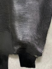 画像8: リザード　トカゲ革　ブラック　30cm　エキゾチックレザー (8)