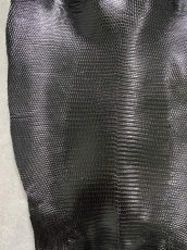 画像3: リザード　トカゲ革　ブラック　30cm　エキゾチックレザー (3)