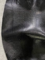 画像4: リザード　トカゲ革　ブラック　30cm　エキゾチックレザー (4)