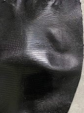 画像5: リザード　トカゲ革　ブラック　30cm　エキゾチックレザー (5)