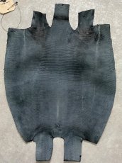 画像10: リザード　トカゲ革　ブラック　30cm　エキゾチックレザー (10)