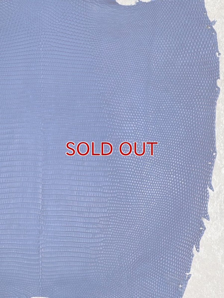 画像3: リザード　マットブルー  29cm　トカゲ革　エキゾチックレザー (3)