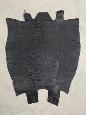 画像1: リザード　部分ヌバック　ブラック (1)
