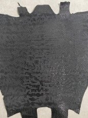 画像4: リザード　部分ヌバック　ブラック (4)