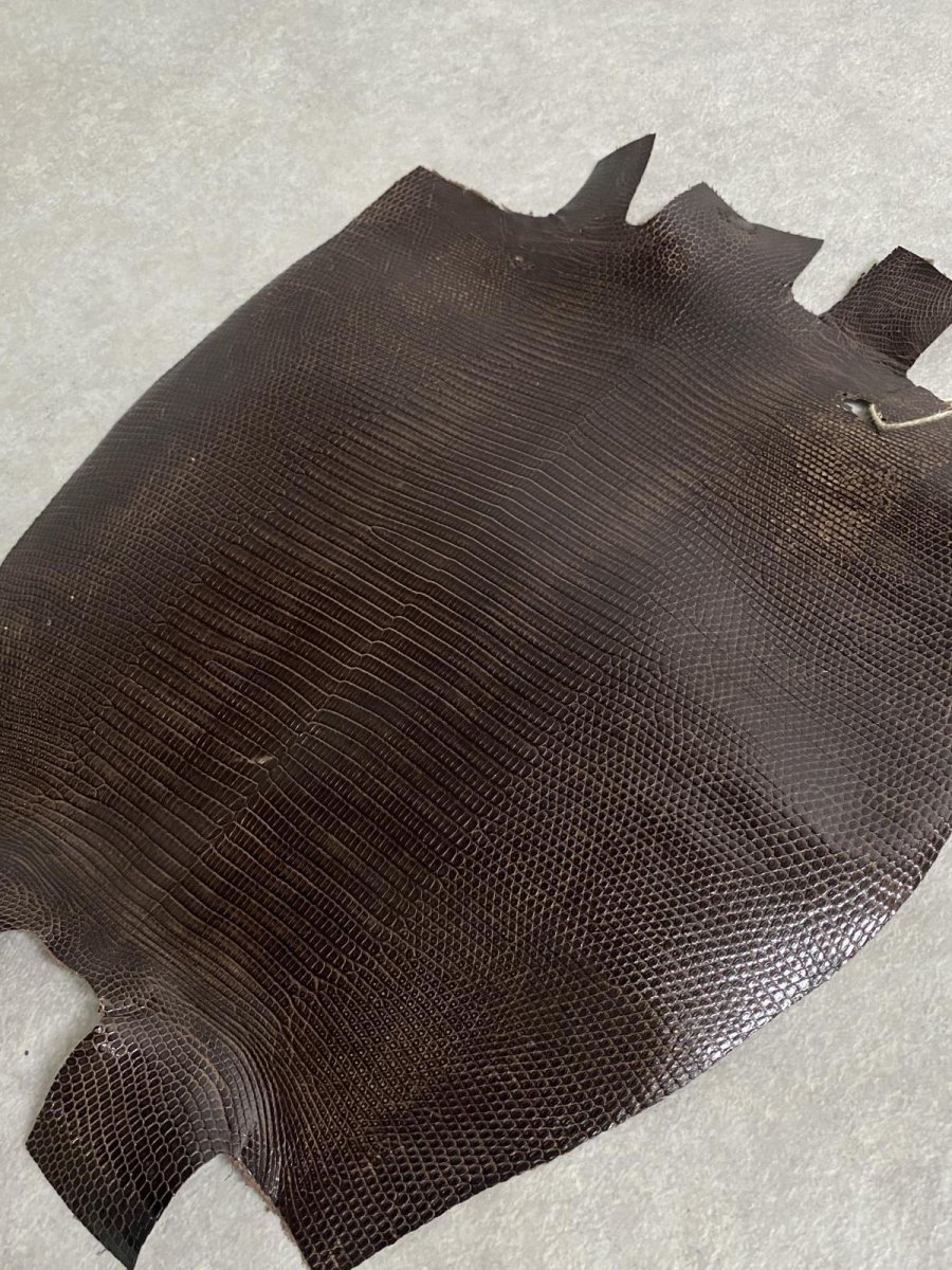 画像5: リザード　ニコチン  29cm　トカゲ革　エキゾチックレザー (5)