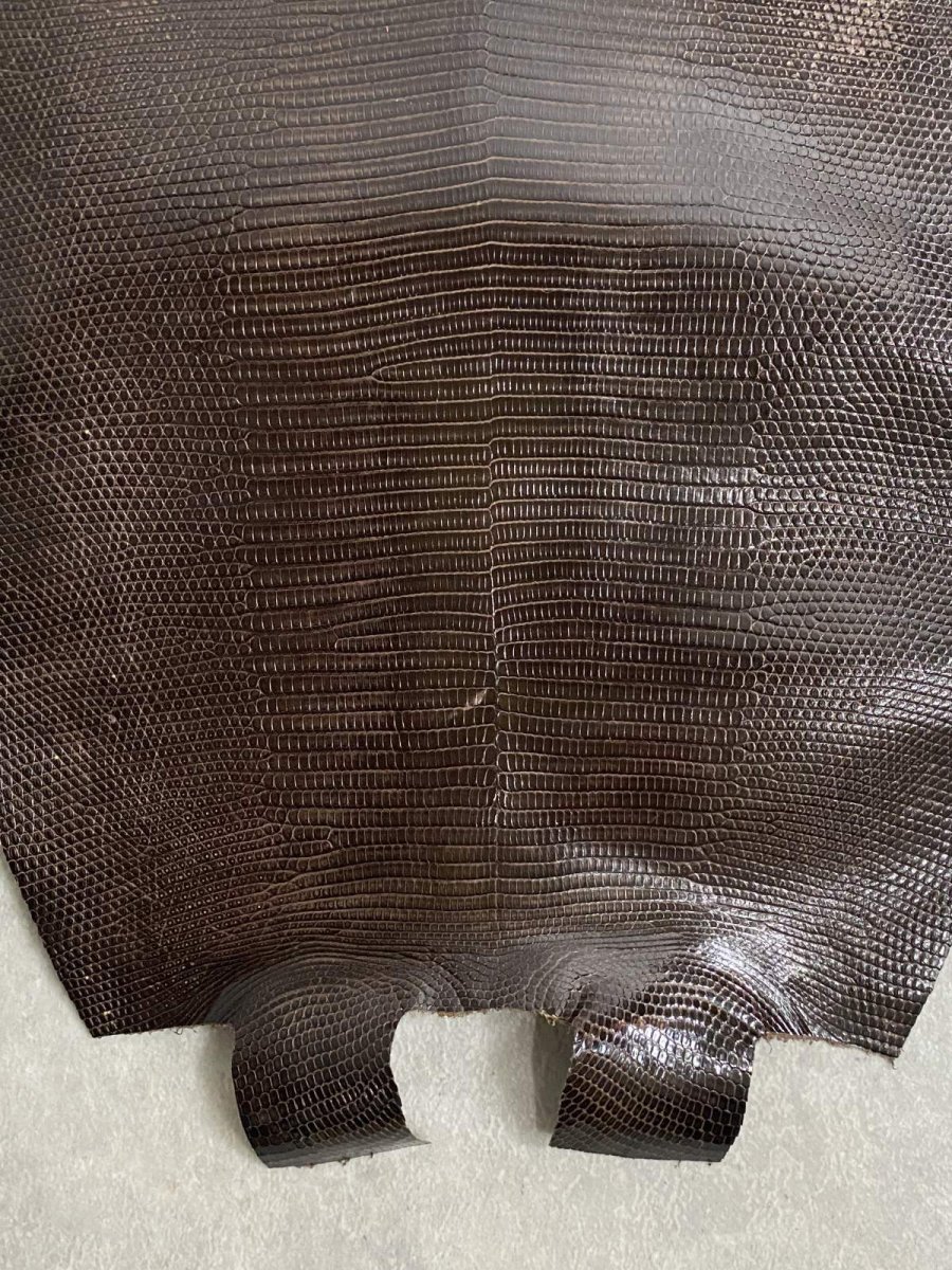 画像7: リザード　ニコチン  29cm　トカゲ革　エキゾチックレザー (7)