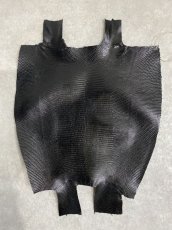 画像1: リザード　トカゲ革　ブラック　30cm　 (1)