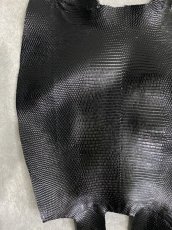 画像3: リザード　トカゲ革　ブラック　30cm　 (3)