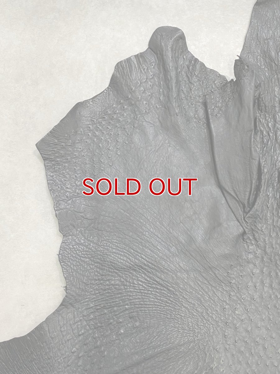 画像2: オーストリッチ革　ブラック　ダチョウの革　オーストリッチレザー　エキゾチックレザー (2)