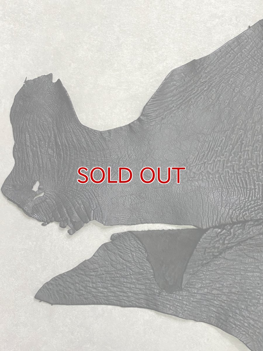 画像5: オーストリッチ革　ブラック　ダチョウの革　オーストリッチレザー　エキゾチックレザー (5)