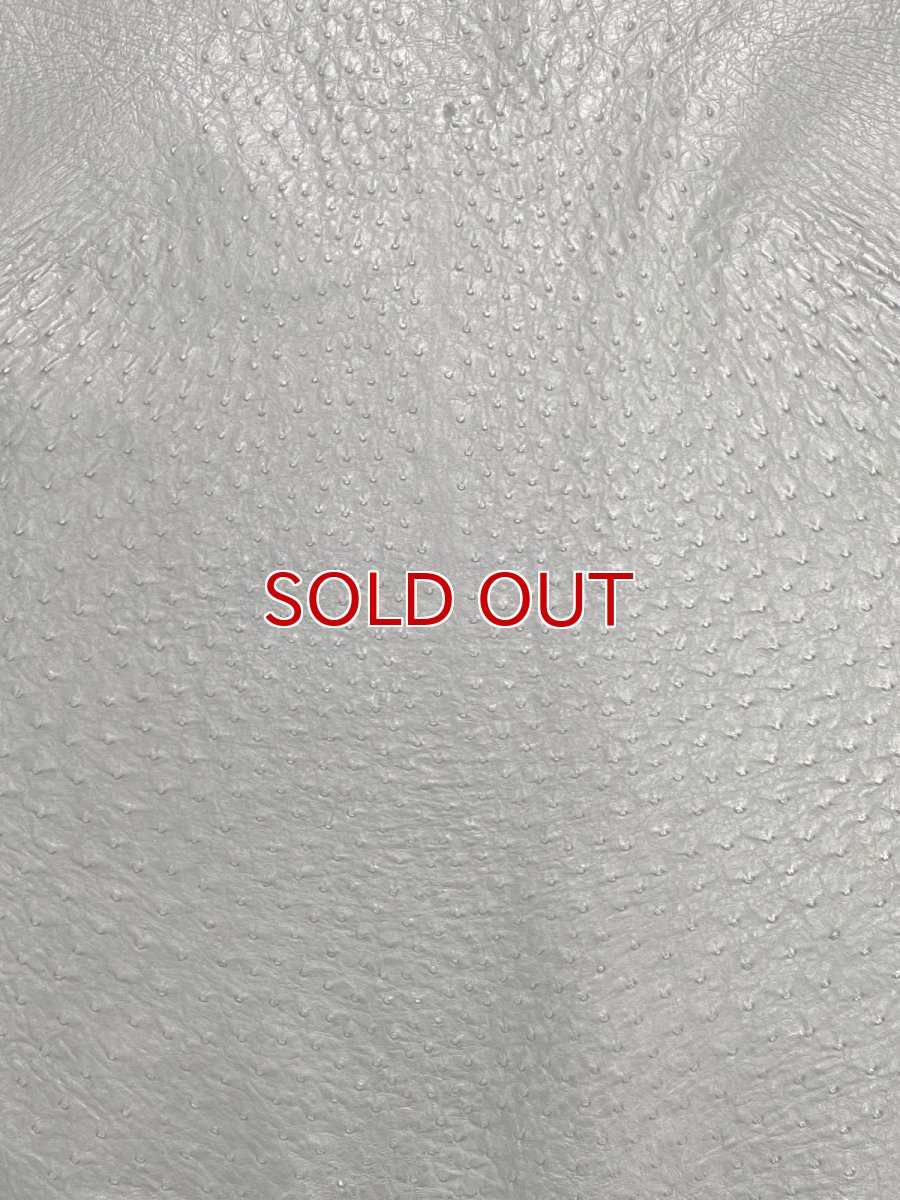 画像8: オーストリッチ革　ブラック　ダチョウの革　オーストリッチレザー　エキゾチックレザー (8)