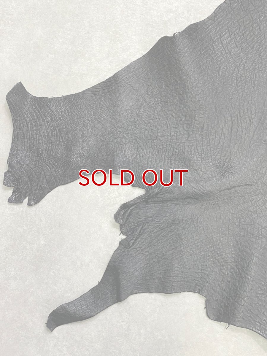 画像5: オーストリッチ革　ブラック　ダチョウの革　オーストリッチレザー　エキゾチックレザー (5)