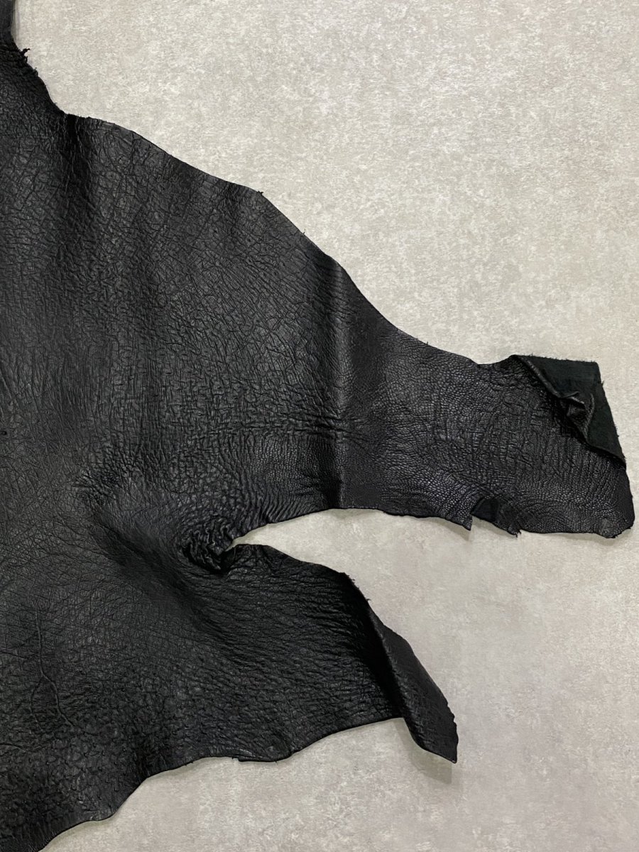 画像7: オーストリッチ革 ブラック ダチョウの革 オーストリッチレザー エキゾチックレザー (7)