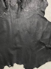 画像4: オーストリッチ革　ブラック　ダチョウの革　オーストリッチレザー　エキゾチックレザー (4)