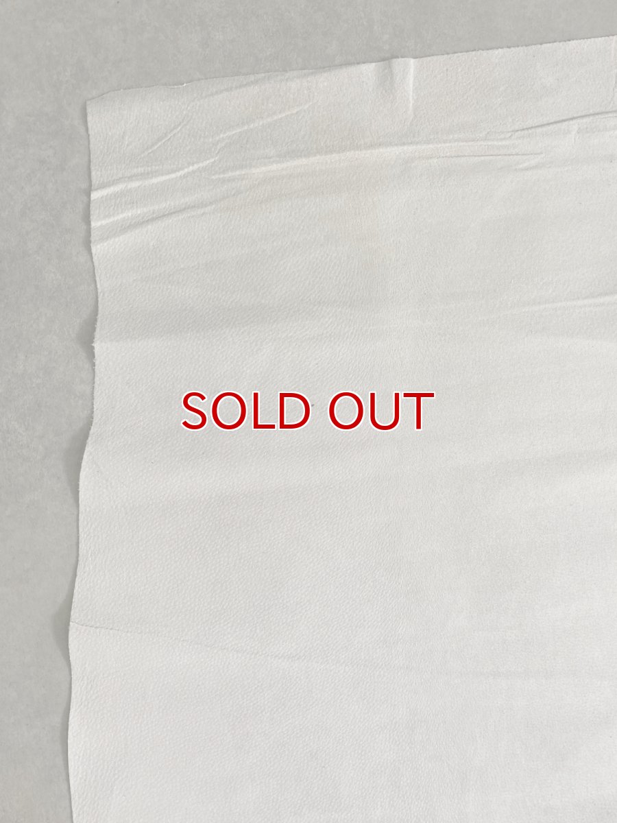 画像2: 豚　床革　ピッグスウェード　オフホワイト (2)