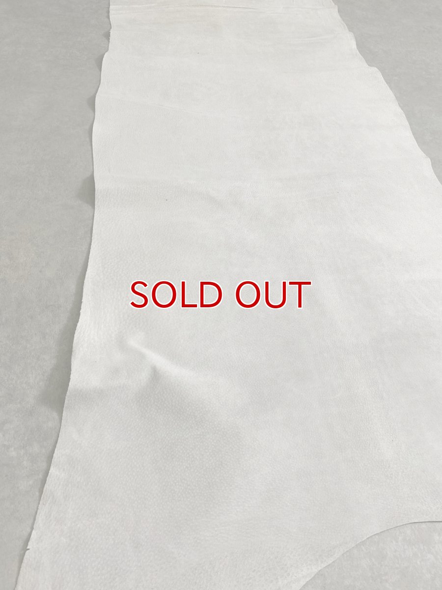 画像8: 豚　床革　ピッグスウェード　オフホワイト (8)