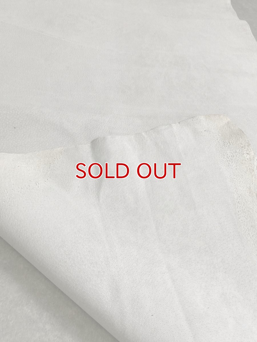 画像10: 豚　床革　ピッグスウェード　オフホワイト (10)