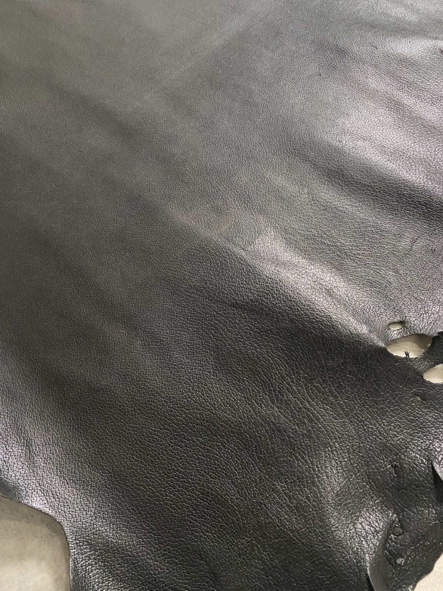 画像4: 豚革　ブラック　ブタ革　ピッグスキン (4)