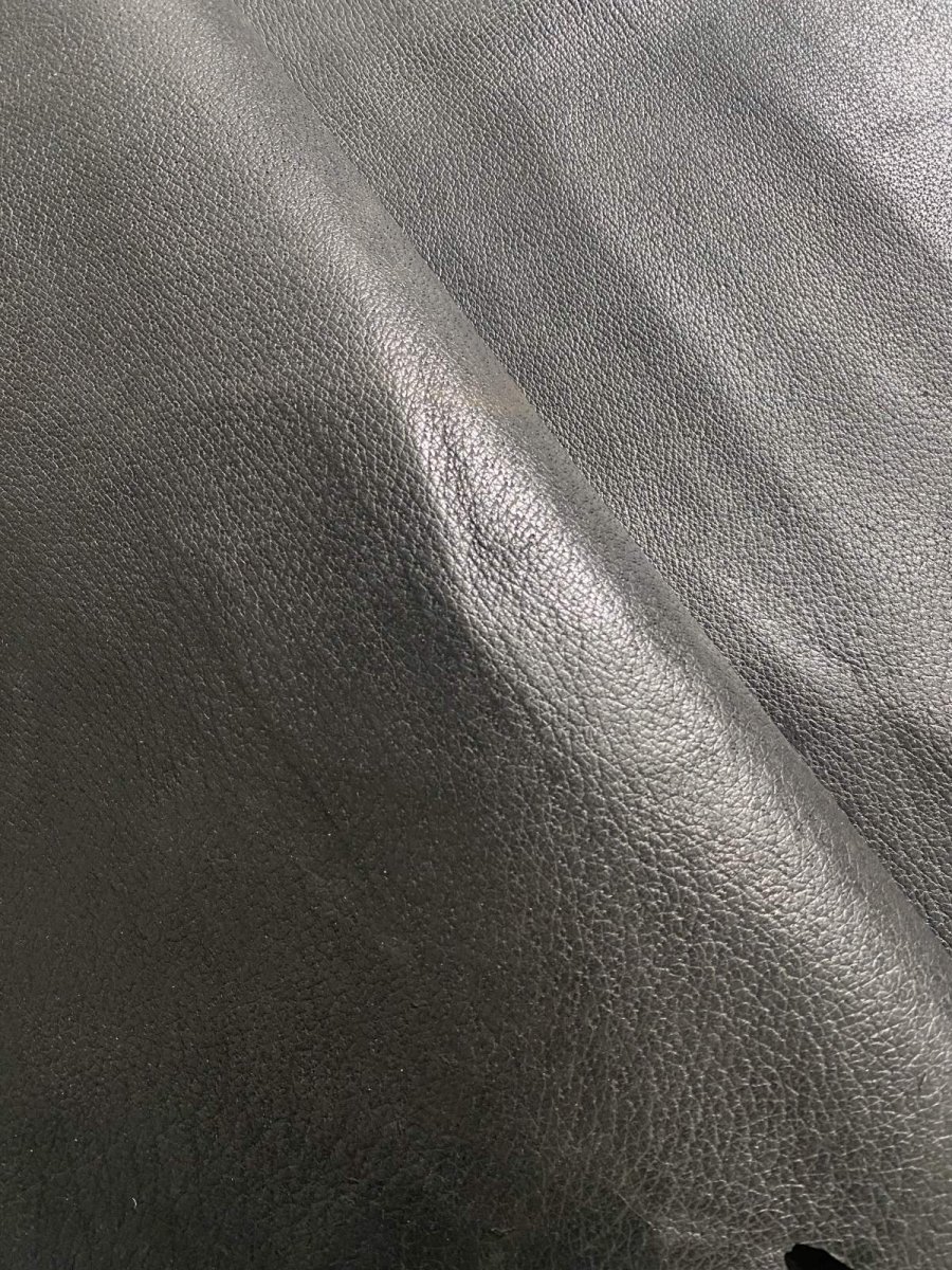 画像2: 豚革　ブラック　ブタ革　ピッグスキン (2)