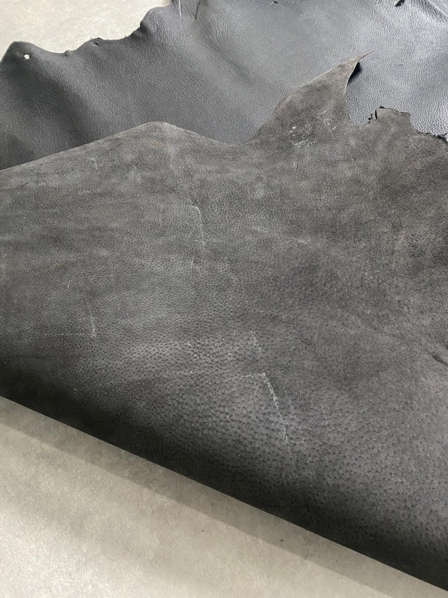 画像10: 豚革　ブラック　ブタ革　ピッグスキン (10)