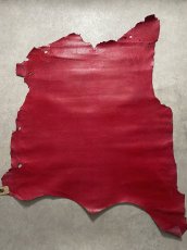 画像1: 豚革　レッド　ブタ革　ピッグスキン (1)