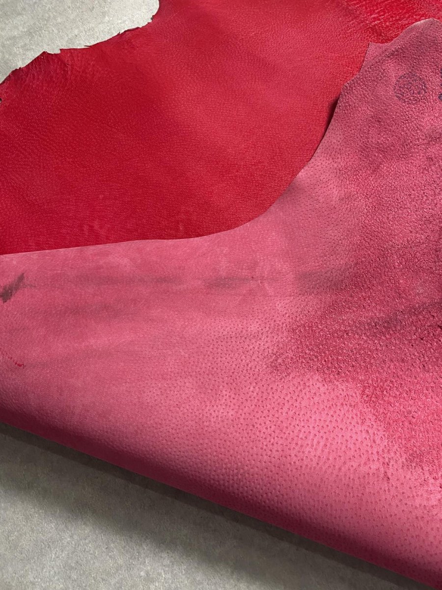 画像8: 豚革　レッド　ブタ革　ピッグスキン (8)