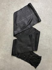 画像1: ダイヤモンドパイソン　ヘビ革　マットブラック  B/C　370cm　蛇革　エキゾチックレザー (1)