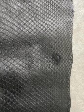 画像6: ダイヤモンドパイソン　ヘビ革　マットブラック  B/C　370cm　蛇革　エキゾチックレザー (6)