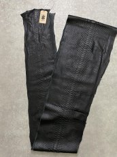 画像2: ダイヤモンドパイソン　ヘビ革　マットブラック  B/C　370cm　蛇革　エキゾチックレザー (2)