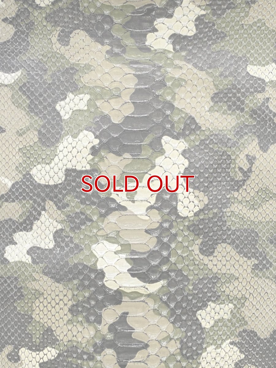 画像5: ダイヤモンドパイソン　ヘビ革　迷彩　ツヤなし  B/C　335cm　蛇革　エキゾチックレザー (5)