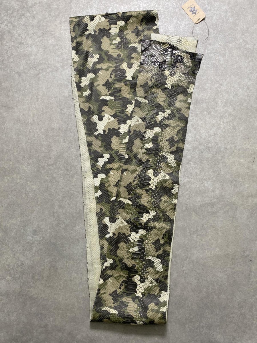 画像3: ダイヤモンドパイソン　ヘビ革　迷彩　ツヤなし  B/C　395cm　蛇革　エキゾチックレザー (3)